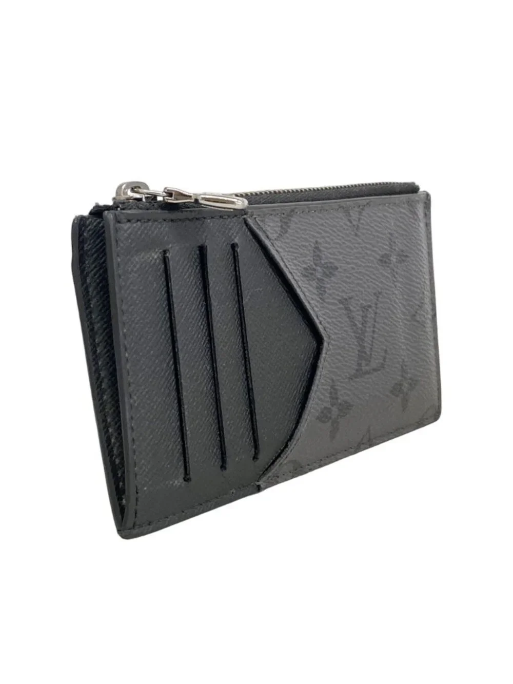 Louis Vuitton Coin Case Monogram Eclipse Card Holder Black